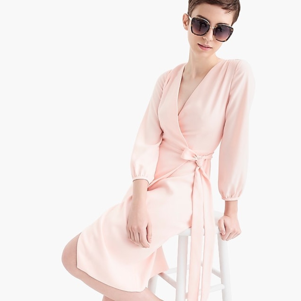 J Crew Tall Wrap Dress 365 crepe